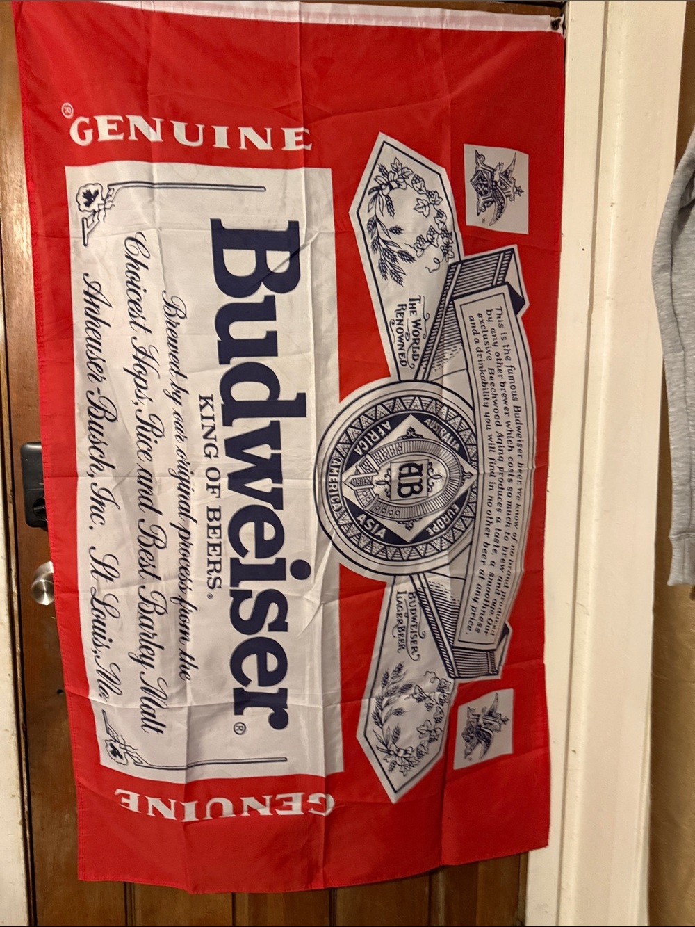 Budweiser Red, White, and Blue Branded Tapestry 3ft x 5ft